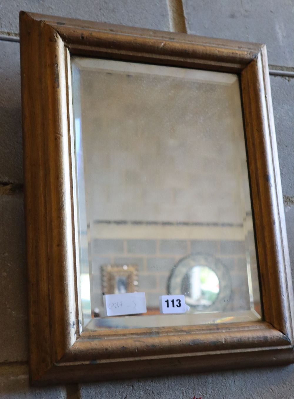 A rectangular gilt framed wall mirror, 36 x 47cm